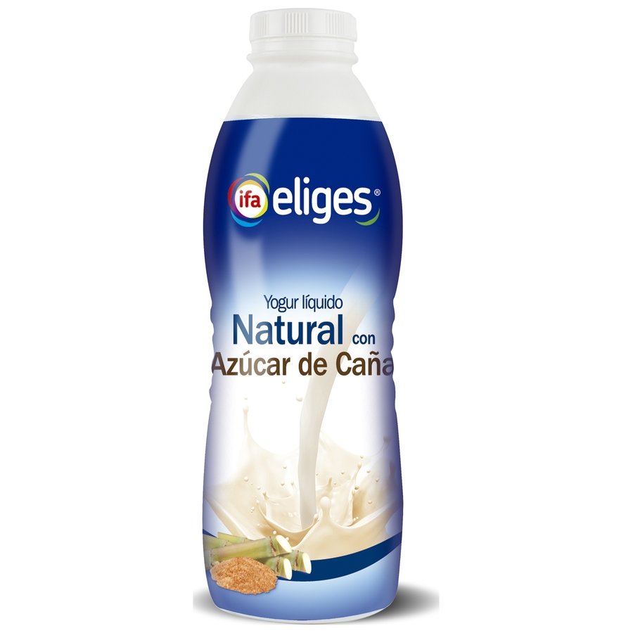 Yogur líquido IFA ELIGES natural con azúcar de caña botella 1 l