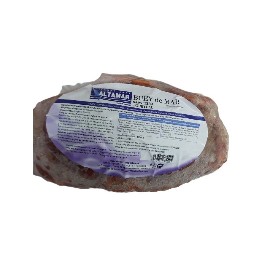Buey de mar cocido congelado ALTAMAR (400-600) 500 g pn.