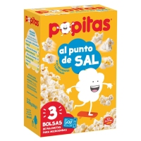 Maiz para palomitas POPITAS punto sal microondas bolsa 3x100g