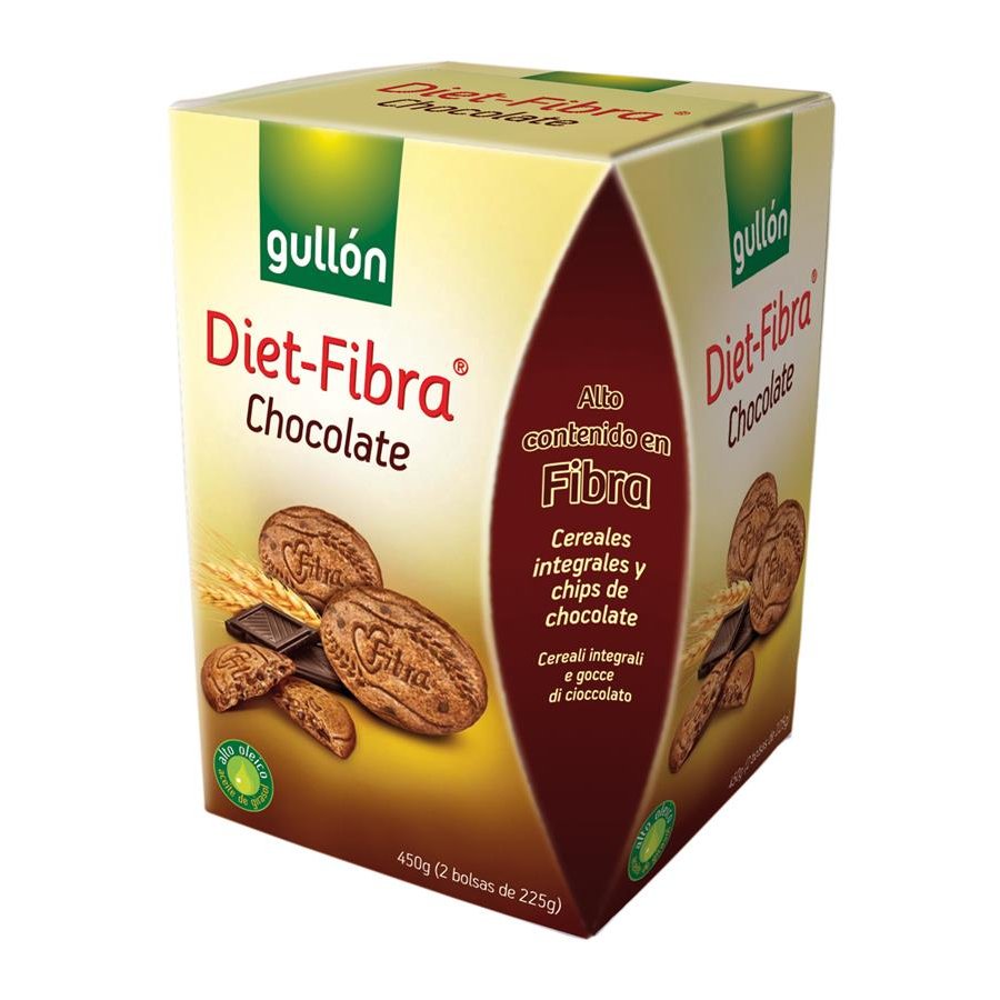 Galletas GULLON Diet-Fibra chips chocolate 450 g