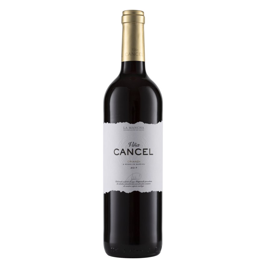 Vino tinto D.O.La Mancha VIÑA CANCEL Crianza botella 75 cl