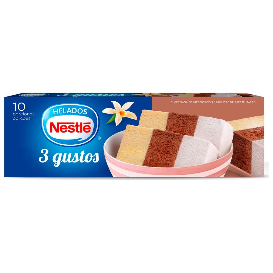 Helado barra NESTLE 3 gustos 489 g