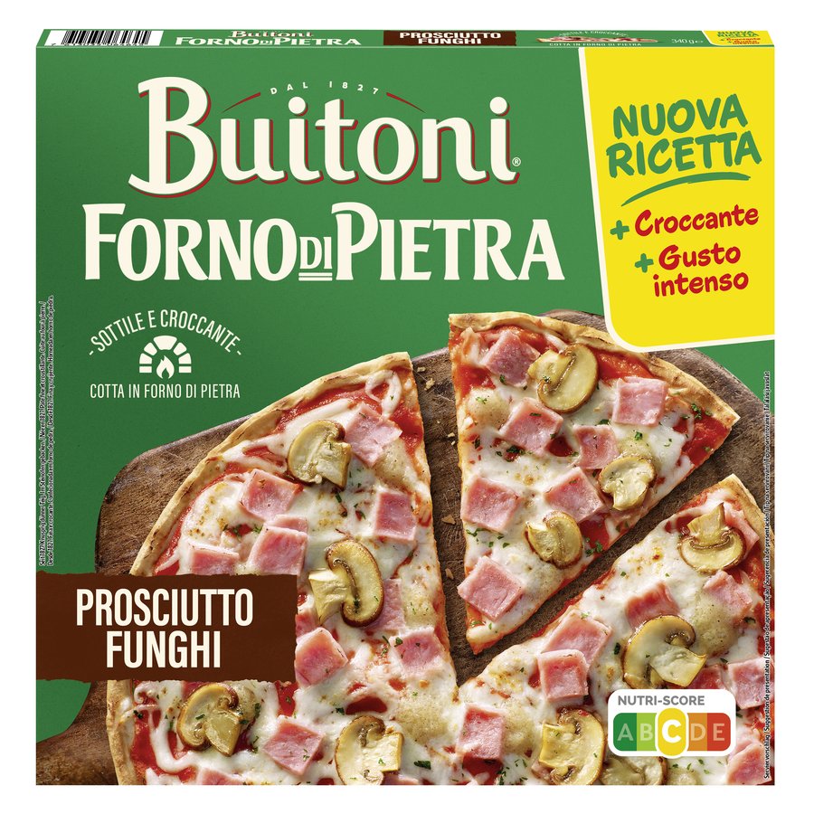 Imagen de Pizza congelada BUITONI Forno Pietra prosciutto funghi 340 g