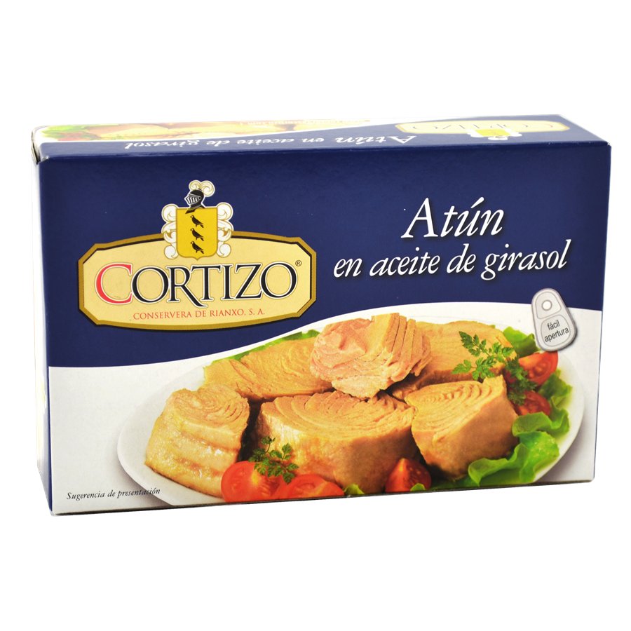 Atún en aceite girasol CORTIZO 200 g pn.