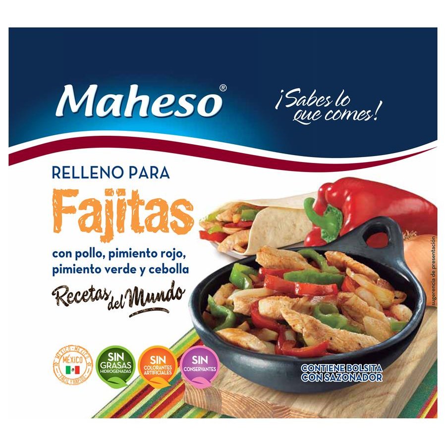 Relleno para Fajitas congelado MAHESO bolsa 300 g