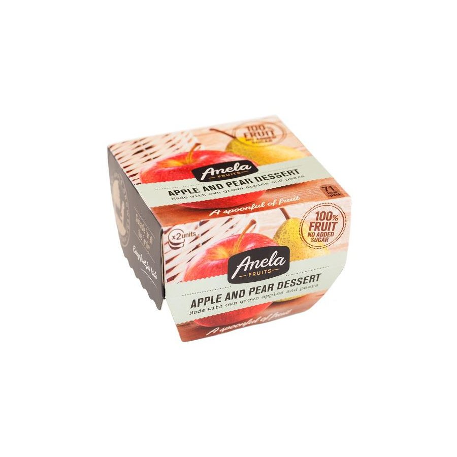 Puré de manzana y pera ANELA FRUITS 2 x 100 g