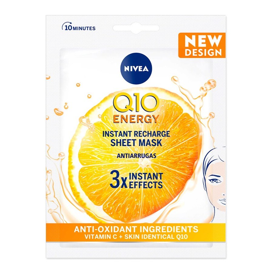 Mascarilla facial tejido NIVEA Q10 Energy 28 g