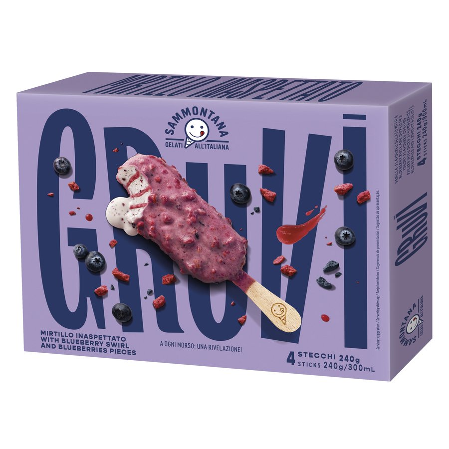 Helado bombón arándanos gruvi SAMMONT 4 unidades 240 g