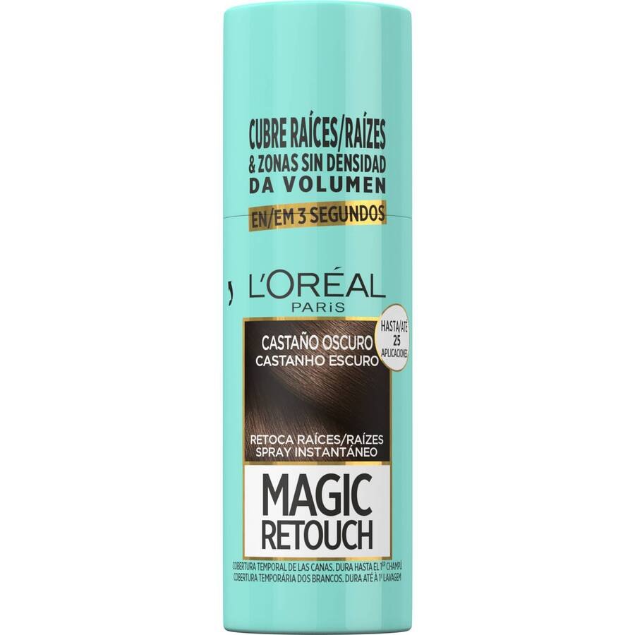 Retoca raíces L'OREAL Magic Retouch castaño oscuro spray 75 ml