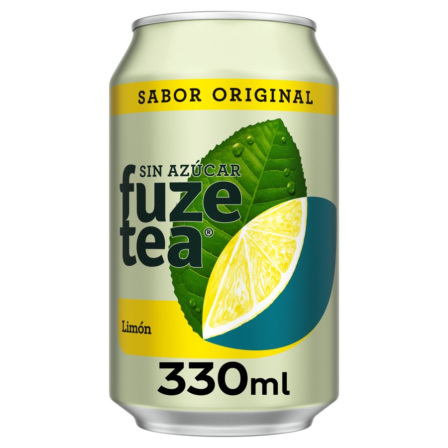 Refresco té FUZE TEA al limón sin azúcar lata 33 cl