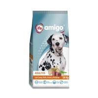 Alimento can adulto IFA AMIGO carne polo arroz verduras 18 k