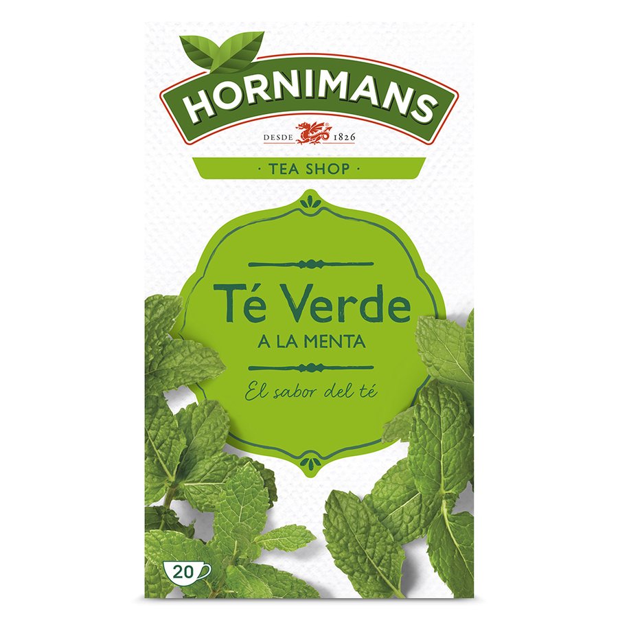 Té verde a la menta HORNIMANS estuche 20 unidades