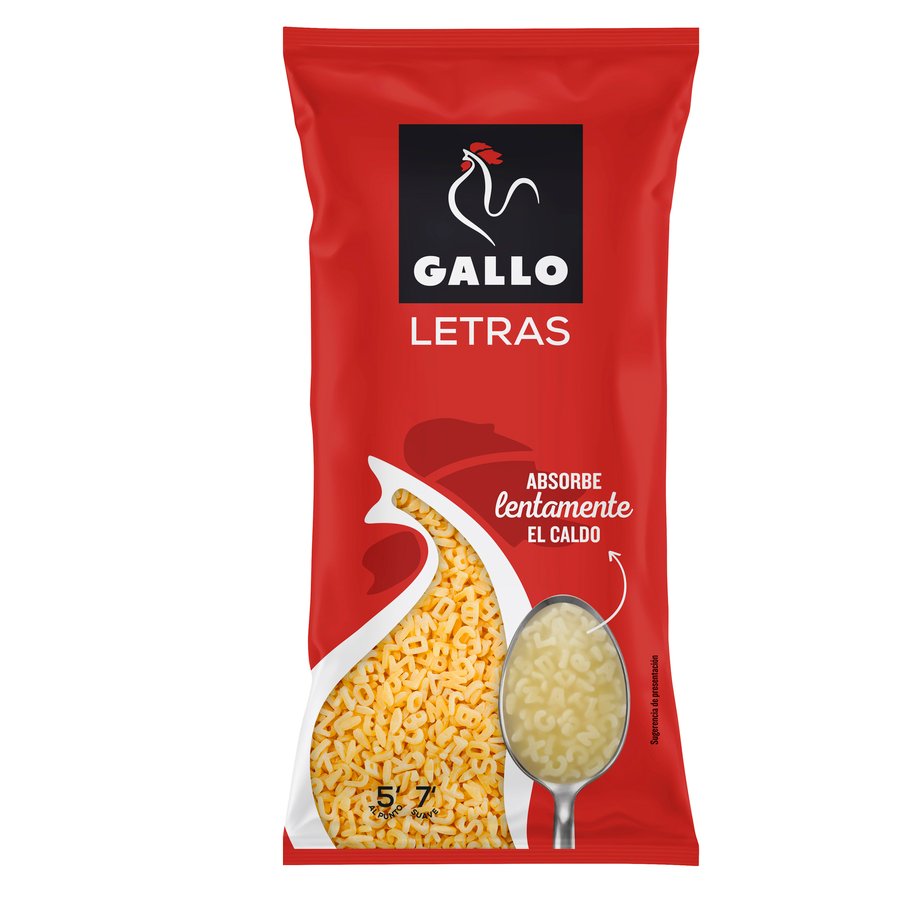 Letras GALLO paquete 250 g