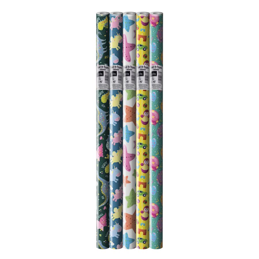 Papel de regalo infantil rollo 2x0,7m