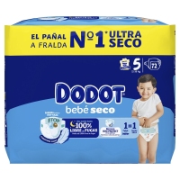 Pañal DODOT bebé seco T5 72 unidades