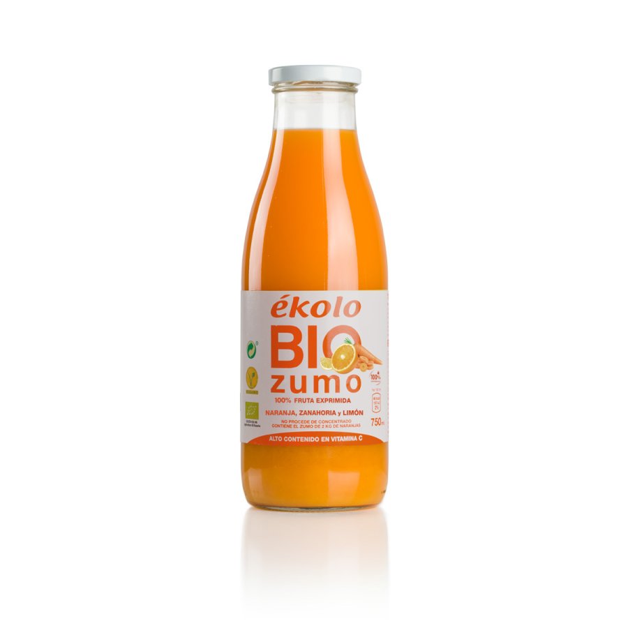 Zumo naranja-zanahoria-limón EKOLO bio 750 ml