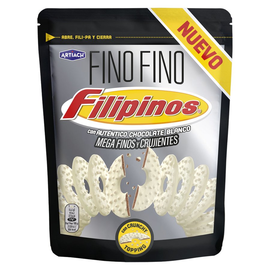 Galletas ARTIACH FILIPINOS fino fino chocolate blanco 87 g