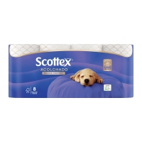 Papel hixiénico SCOTTEX acolchado 8 rolos