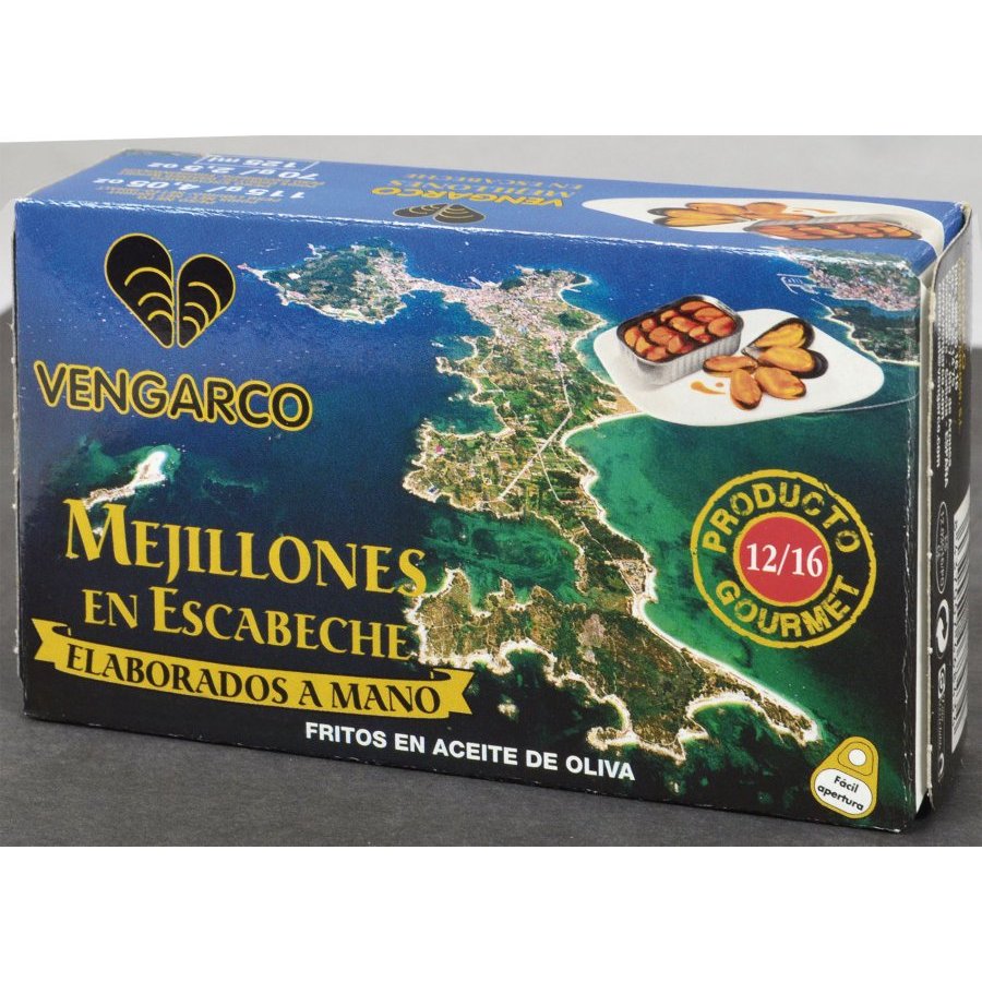 Mejillones VENGARCO en escabeche 12/16 115 g pn.