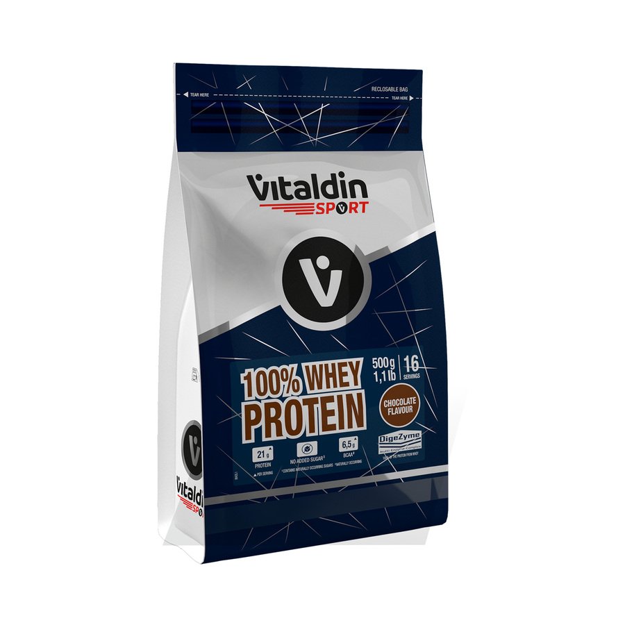 Proteína whey polvo VITALDIN sport chocolate 500 g