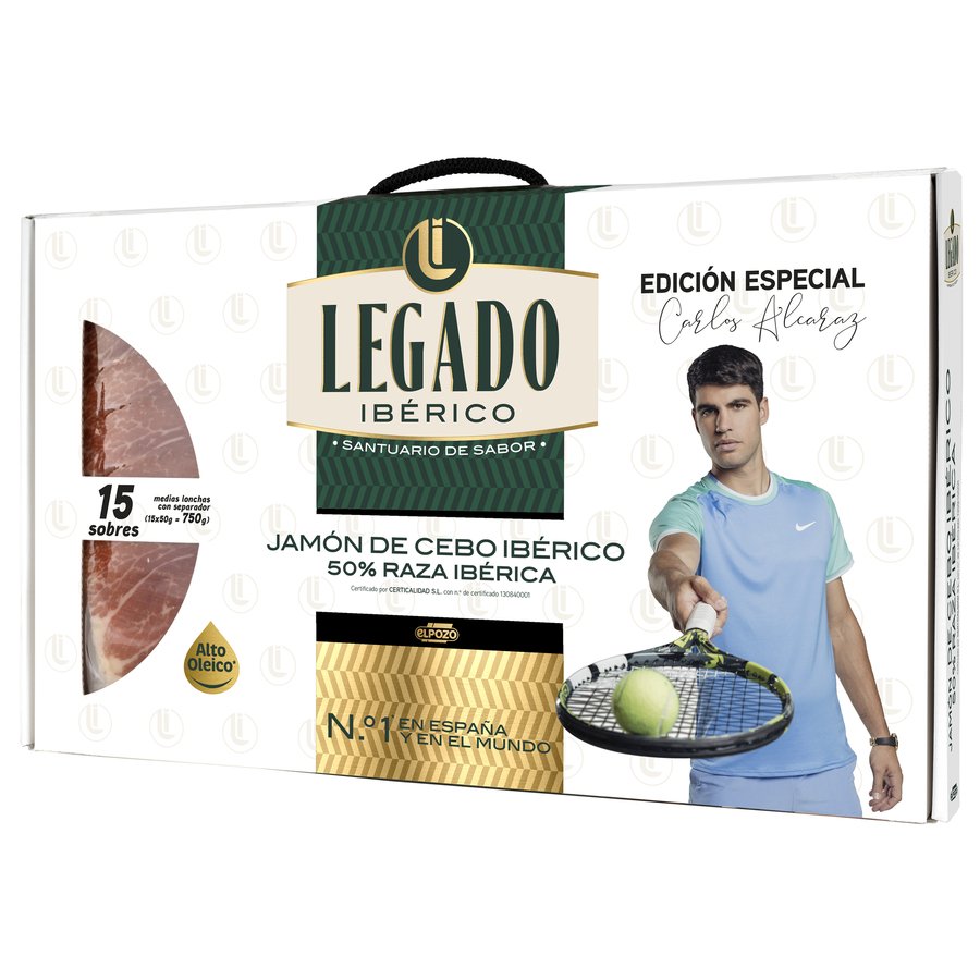Imagen de Jamón cebo ibérico 50% raza ibérica LEGADO IBERICO estuche 15 x 50 g