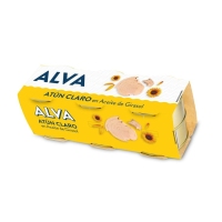 Atún claro en aceite de girasol ALVA pack 6x70 g pn.