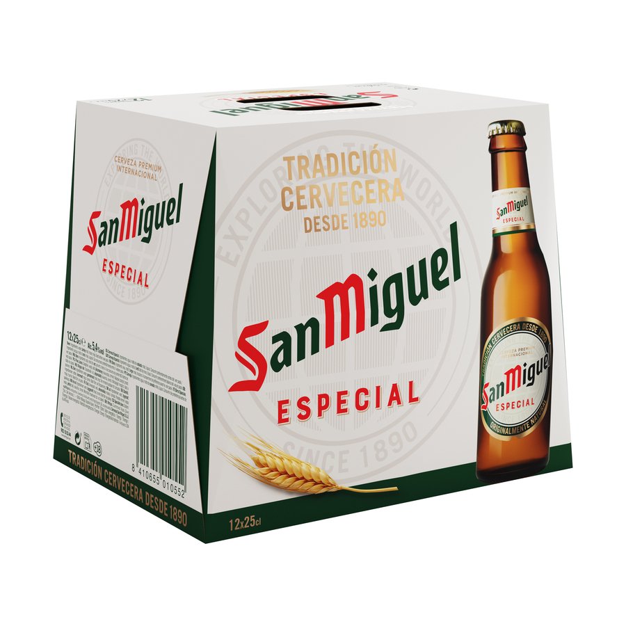 Cerveza SAN MIGUEL botellín pack 12x25 cl
