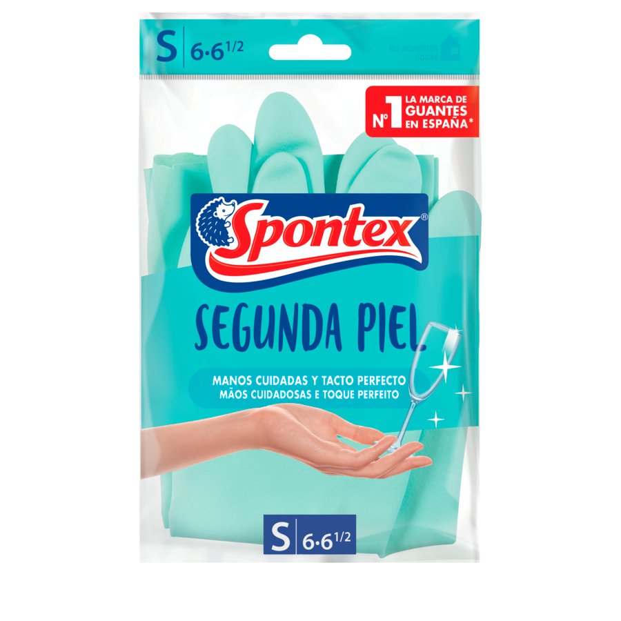 Guantes SPONTEX segunda piel talla 6 pequeña