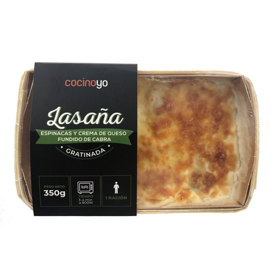 Lasaña espinacas-crema de queso gratinada COCINOYÓ 350 g