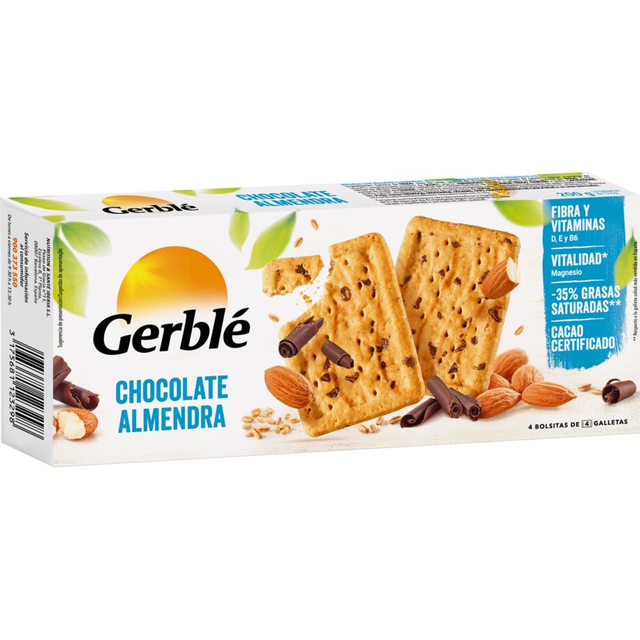 Galletas chocolate almendras GERBLE 200 g