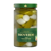 Mix encurtidos (pepinillos y cebollitas) RIOVERDE tarro 380 g pne.