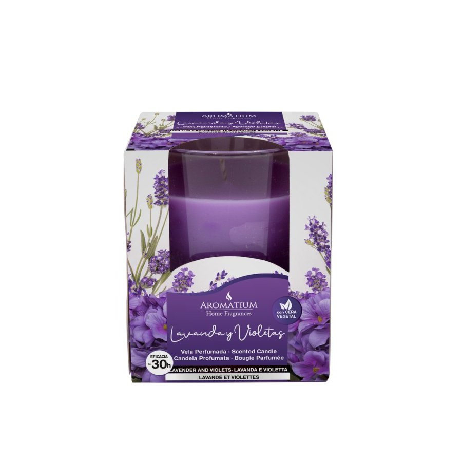 Vela perfumada AROMATIUM lavanda y violetas 120 g