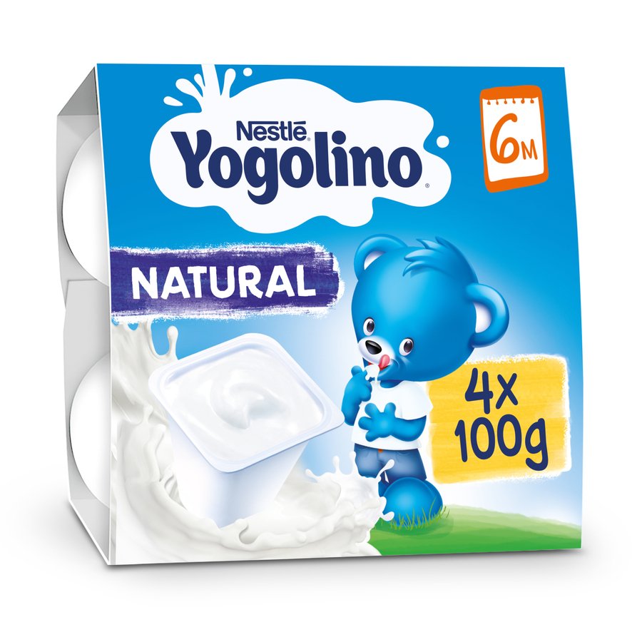 Alimento infantil Nestle YOGOLINO natural pack 4x100 g