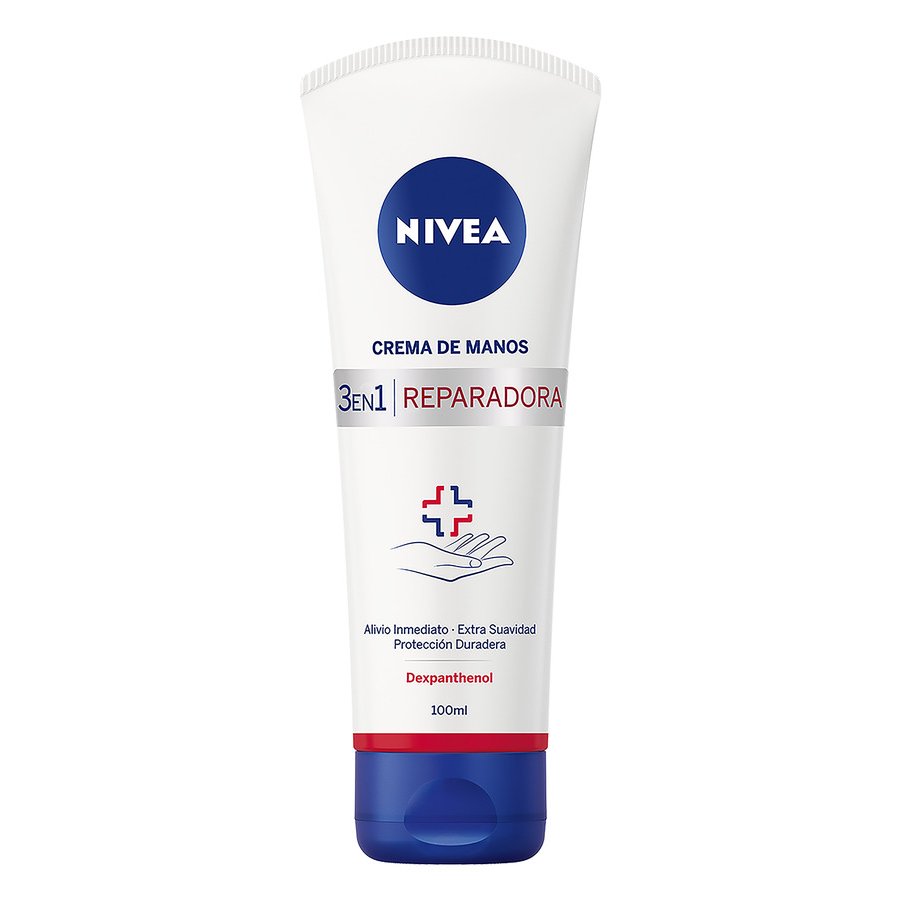 Crema de manos NIVEA 3 en 1 reparadora tubo 100 ml