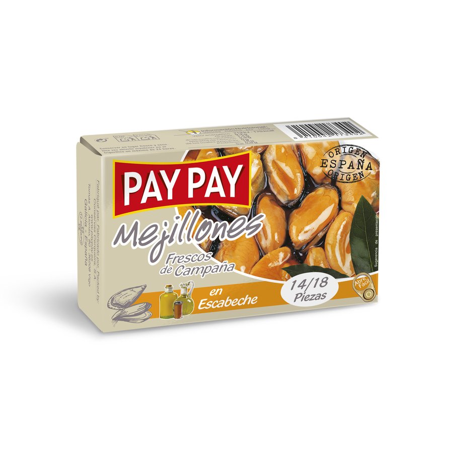 Mejillones PAY PAY en escabeche 14/18 OL-120 115 g pn