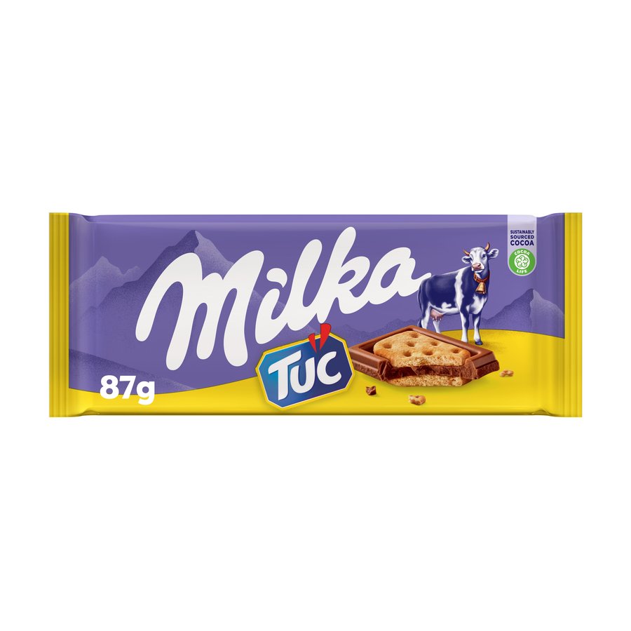 Chocolate con galletas Tuc MILKA tableta 87 g