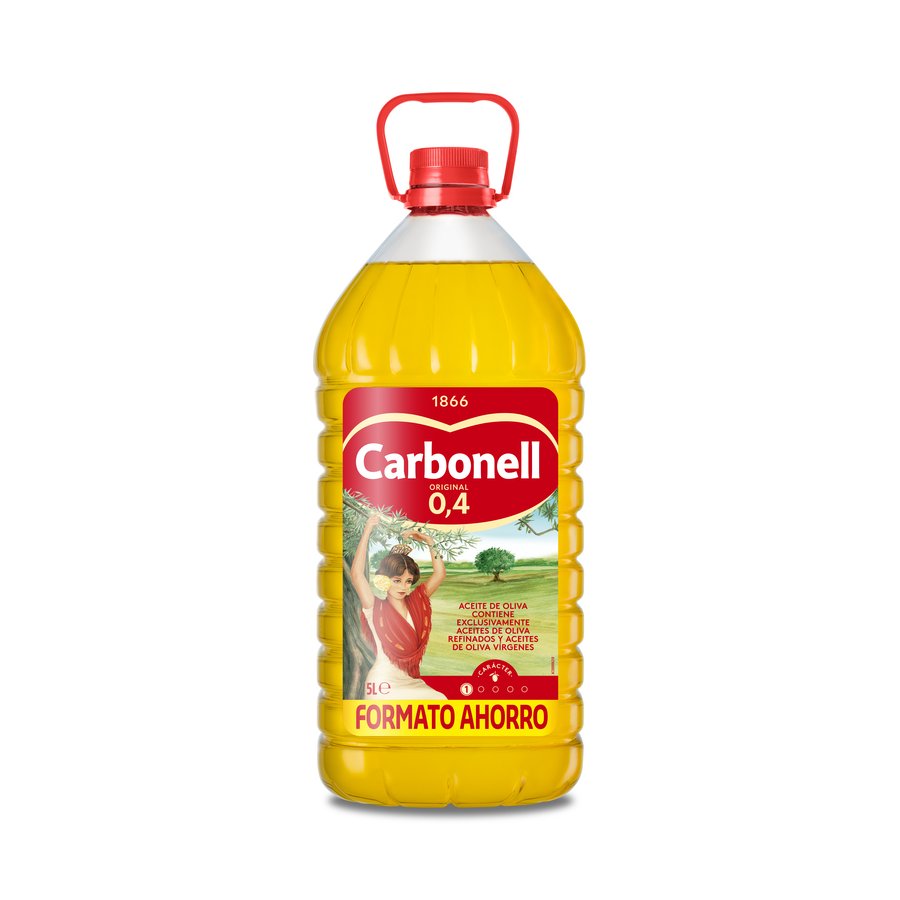 Aceite oliva 0,4º CARBONELL garrafa 5 l