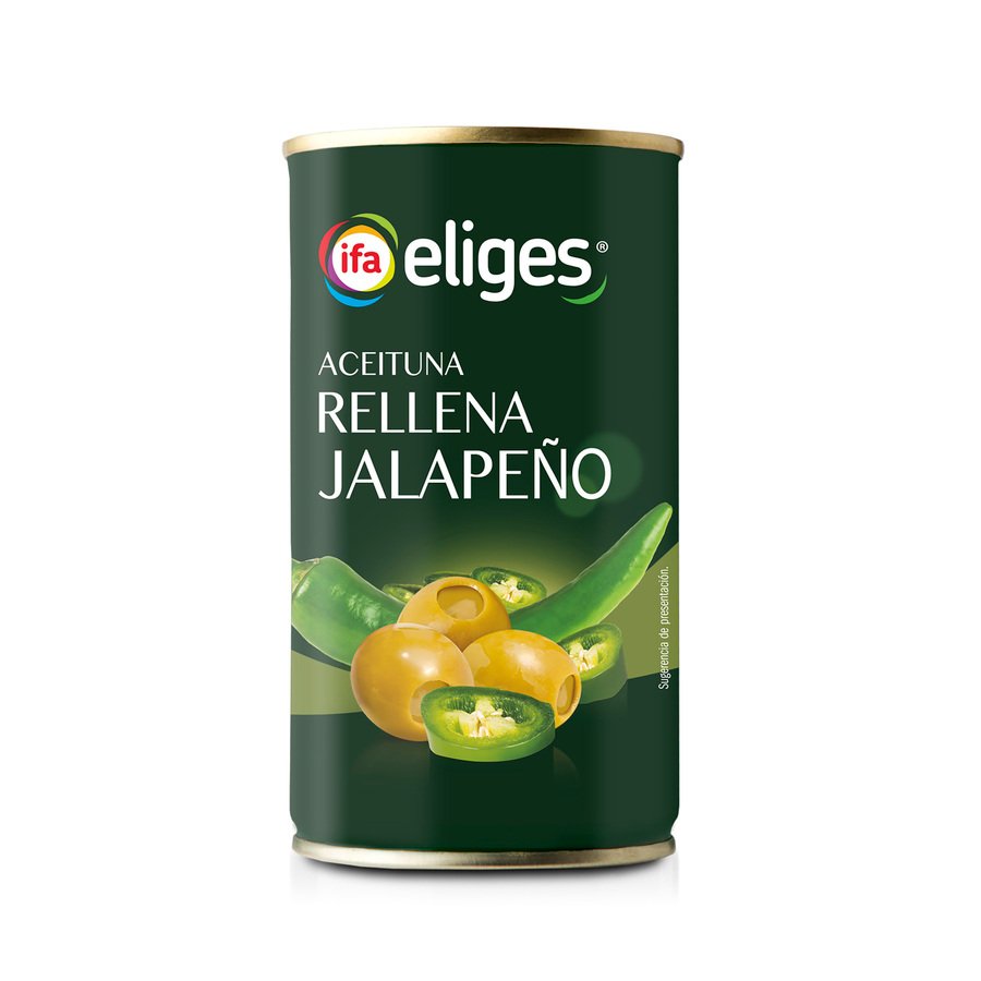 Aceituna rellena de jalapeño IFA ELIGES 150 g pne.