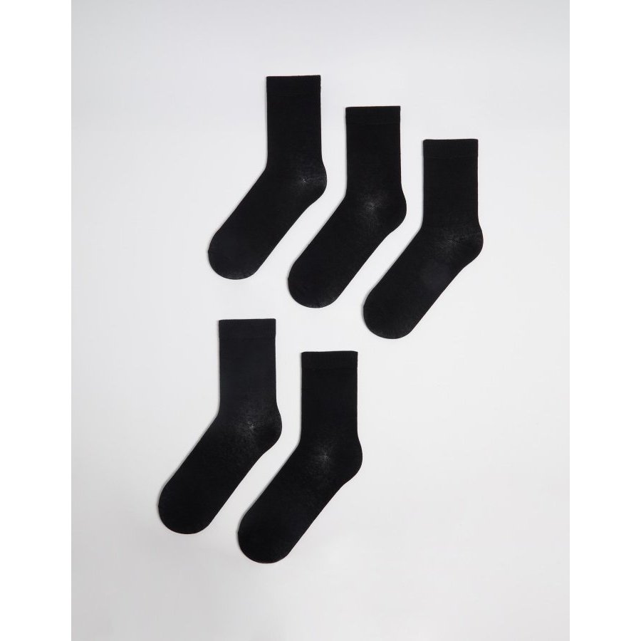 Pack 5 calcetines negros talla 39-46