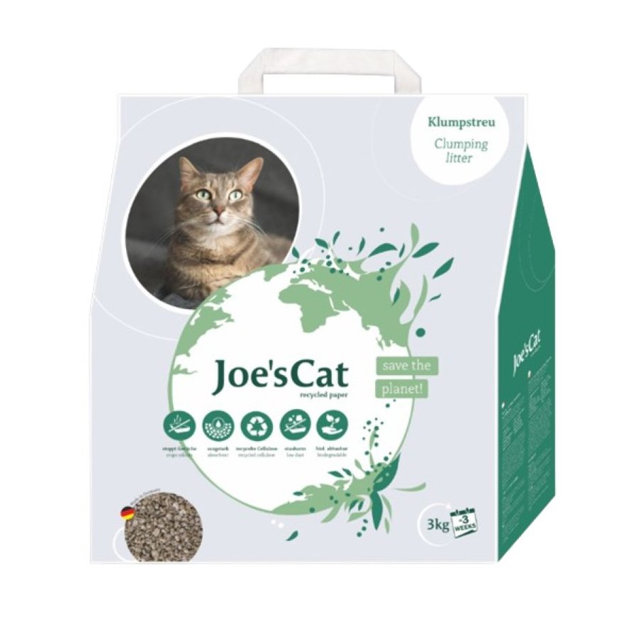Arena gatos joes cat papel reciclado 3 kg