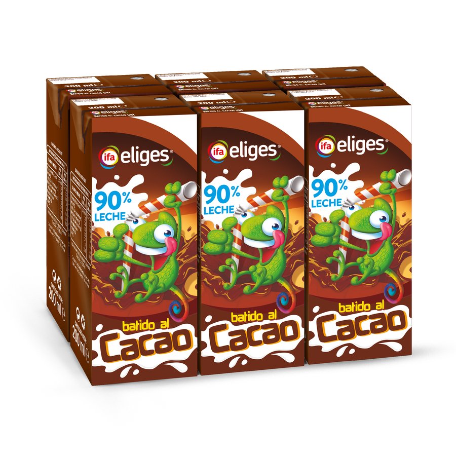 Batido cacao IFA ELIGES 90% leche 6X200 ml