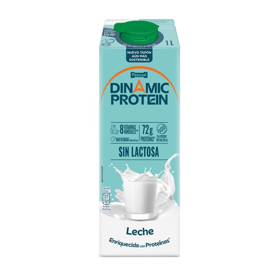 Leche sin lactosa desnatada PASCUAL Dinamic Protein 1 l