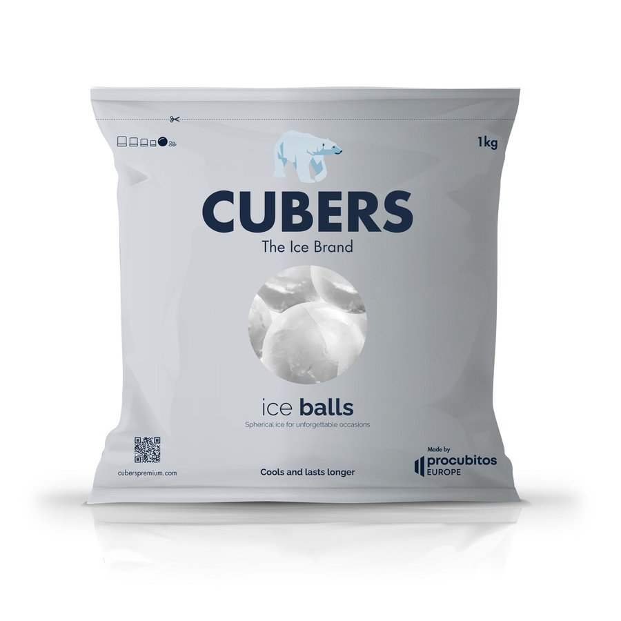 Hielo CUBERS ice balls bolsa 1 kg
