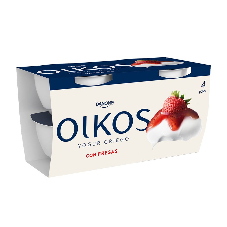 Yogur OIKOS DANONE con fresas 4x110 g