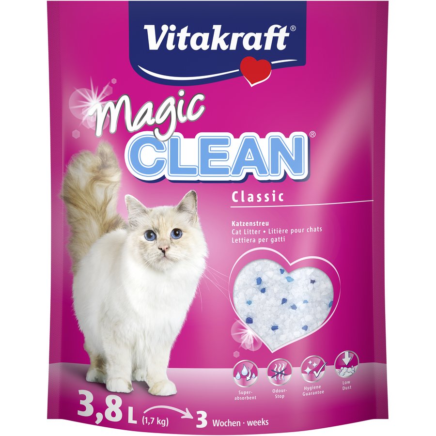 Gel sílice para gatos VITAKRAFT Magic Clean 3,8 l