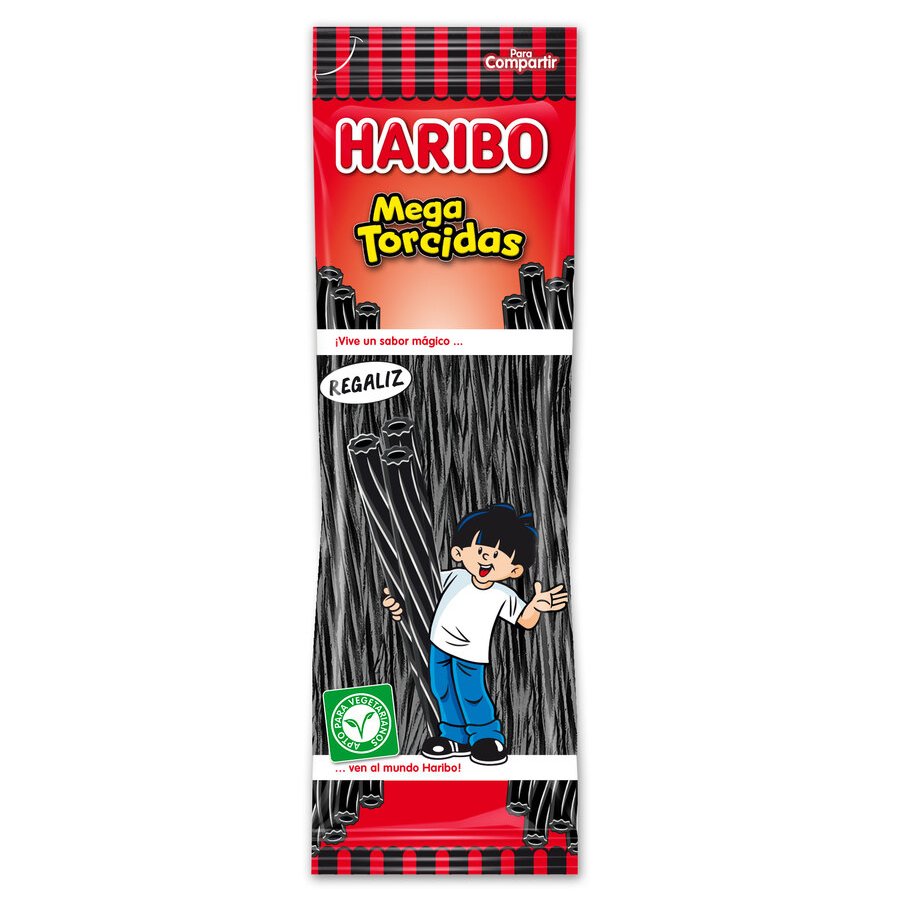 Regaliz negro HARIBO mega torcida 200 g