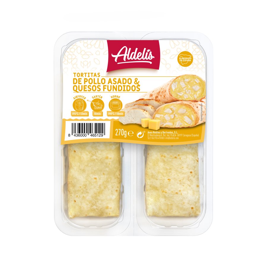 Imagen de Tortitas ALDELIS Pollo Asado y Quesos Fundidos 270 g