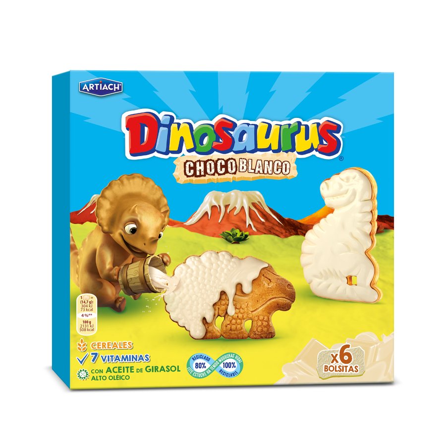 Galletas ARTIACH Dinosaurus Chocoblanco 264 g