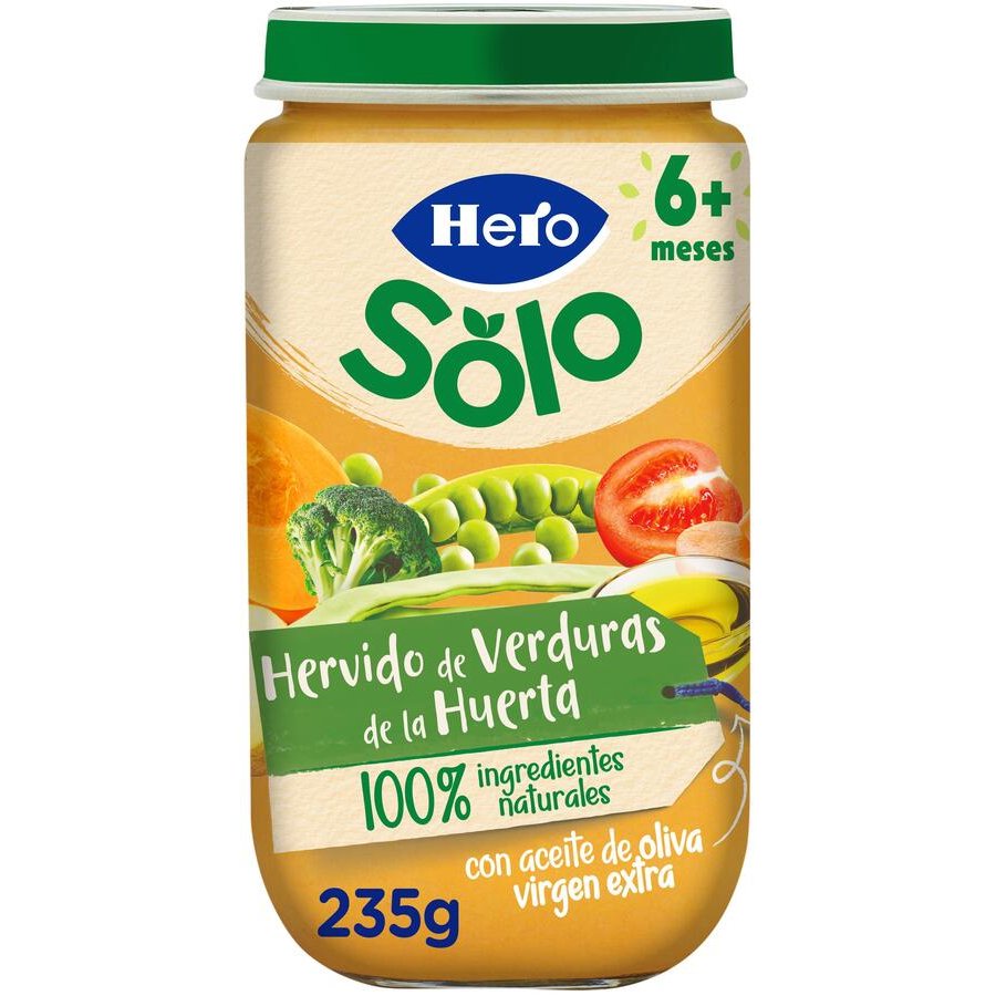 Alimento infantil HERO SOLO verduritas de la  huerta 235 g