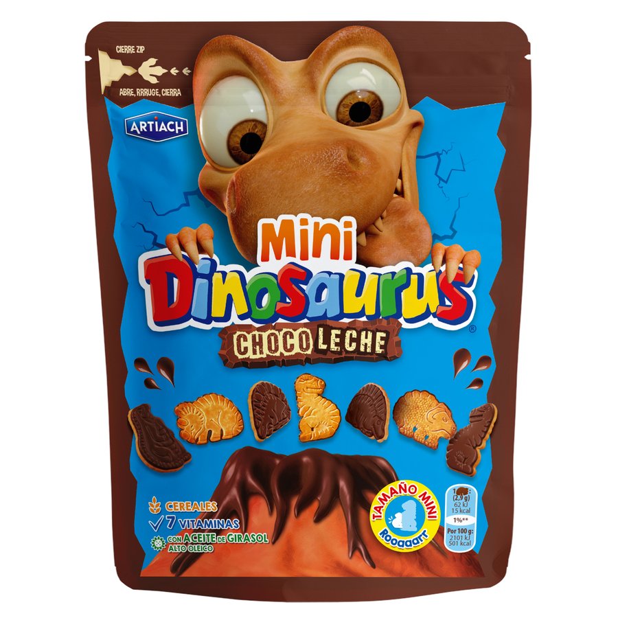 Galletas ARTIACH Mini Dinosaurus chocoleche 100 g